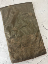 Glass tissue organza saree with embroidery MSF121 (2) Metallic Grey