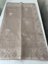 Mul chanderi saree with applique borders MSH111