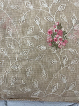 Soft kota checks saree with embroidery - MS7676