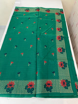 Netkota embriodery saree MS1456 BottleGreen
