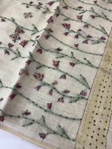 Kanta Handstitched Blended tussar silk saree MS15844