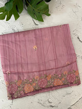 Blended tussar saree with cutwork border- MSHK695