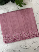 Semi tussar saree with cutwork MSHK566 OnionPink