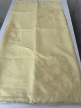 Soft crush Organza saree with beads work MBS679 Pastel DustyYellow