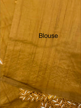 Semi tussar saree with cutwork MSHK566