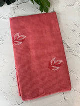 Kota checks saree with embroidery - MS7679 DarkPeach