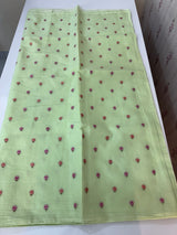 Moonga Kota checks saree with embroidery MSH244 Pista