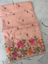 Silky kota saree with embriodery MS16263 PastelPeach