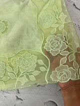 Viscose Organza saree with applique work-MSH101 (2) PistaGreen