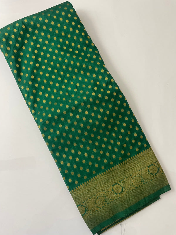 Semi Banarasi saree MBS6519 Green