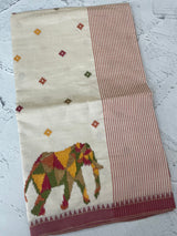 Blended semi tussar silk saree with embroidery MSJ677