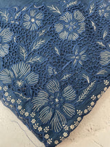 Cutwork Semi tussar saree MTSS680 TealBlue