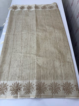 Blended tussar saree with embriodery - MS8665 Chikoo