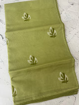 Kota checks saree with embroidery - MS7679 DustyGreen
