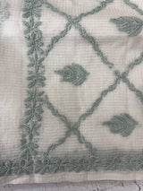 Kota Moonga checks saree with Chikankari work MSH241