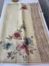 Tissue tussar saree with french knots, sequence and bead work - MS19965 (1)