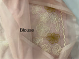 Soft organza saree with thread work - MSH910 Pastel PeachPink