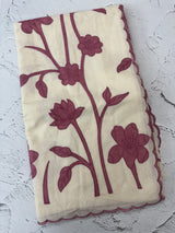 Mul chanderi applique work saree MSH170