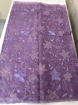 Soft Organza saree with Applique work MSLK478
