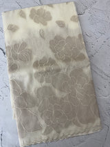 Premium Silk organza saree with applique work MSSA671 Offwhite