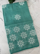 Soft kota checks saree with embroidery - MS7676