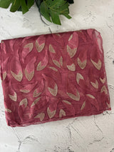 Glass organza saree with thread work- MOS351