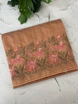 Blended matka Tussar silk saree with embroidery MS4856