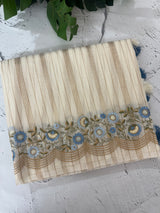 Mul chanderi saree with embriodery & zari lines MSH272