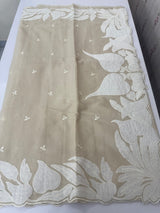 Mul chanderi saree with applique work MSH147 borders- MSH224
