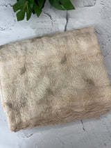 Premium Crush Organza saree with thread work- MCW863 Ivory