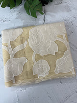 Semi organza saree with appliqué work - MSH906- Beige(1)