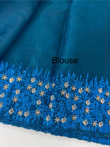 Organza saree with embroidery borders - MSH907