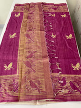Printed Blended tussar saree - MS8635