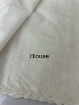 Dyeable Chanderi applique work saree MSH173(1) OffWhite