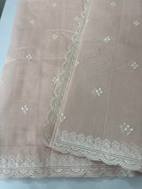 Chanderi cotton saree with embroidery - MSH4545 PastelPeach