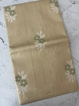 Crepe semi tussar silk saree with cross stitch embroidery-MSCS634
