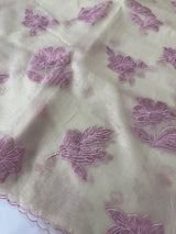 Shimmer Crush Organza saree with applique work MBS698