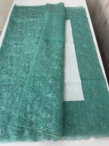 Glass Organza saree with thread work - MCW889