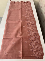 Cutwork Blended matka Tussar silk saree with embroidery MS4899