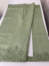 Blended tussar silk saree with cutwork MS1072