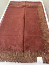 Semi Organza saree with embroidery borders - MSH296