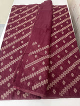 Silky kota saree with embriodery MS14808 - Wine