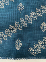 Silky kota saree with embriodery MS14808 - Teal