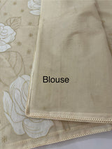 Soft Kota Chanderi saree with applique work MSH223 Beige