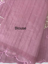 Blended tussar saree with applique work MTSS459