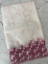 Soft Organza saree with embroidery borders - MCW895