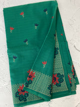 Netkota embriodery saree MS1456 BottleGreen