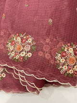 Kota checks saree with embroidery MS7645