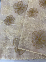 Semi organza saree with thread work - MSH910 PalePeach