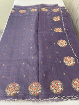 Kota checks saree with embroidery MS7645